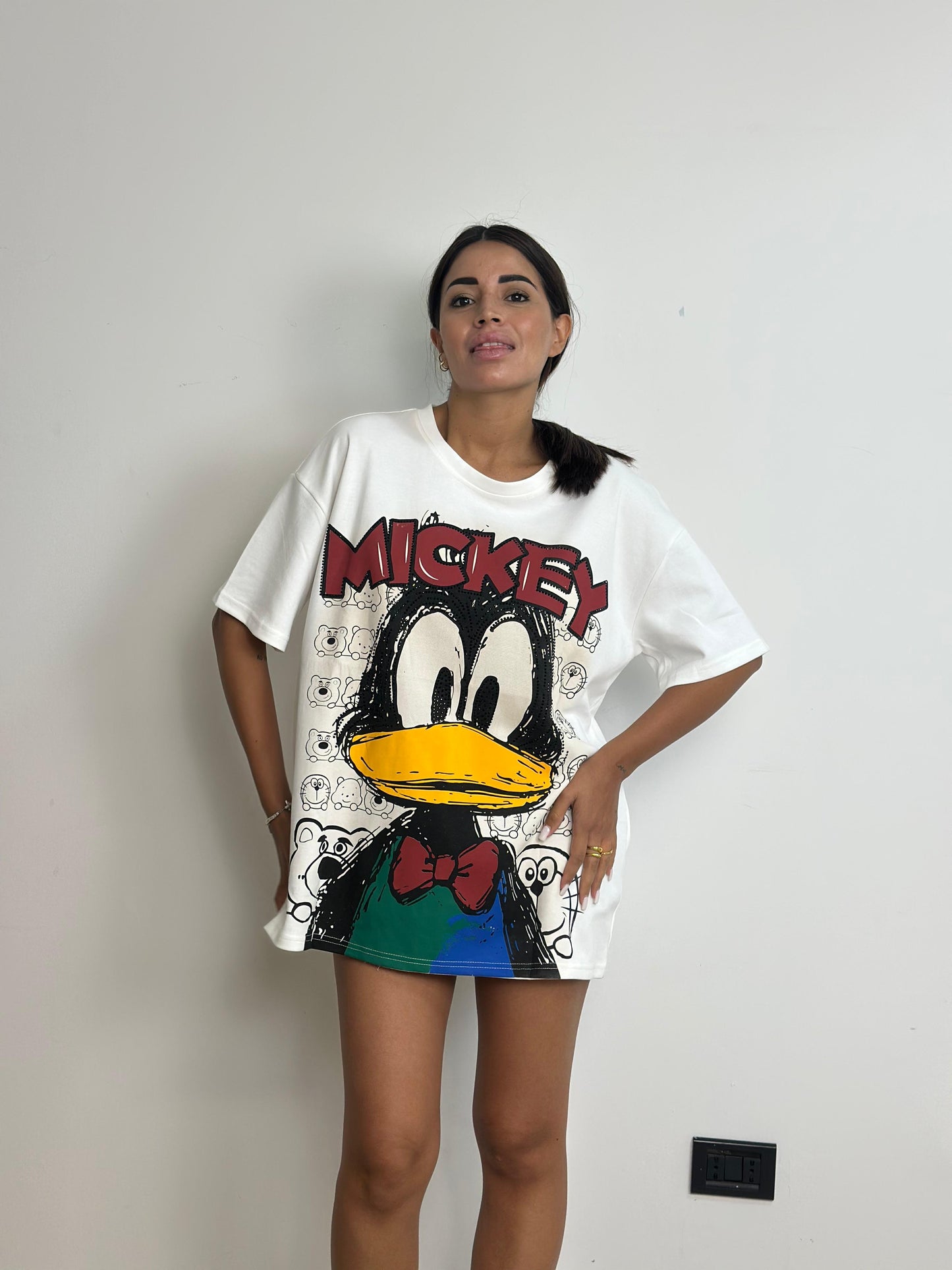 T-shirt felpa Mickey over
