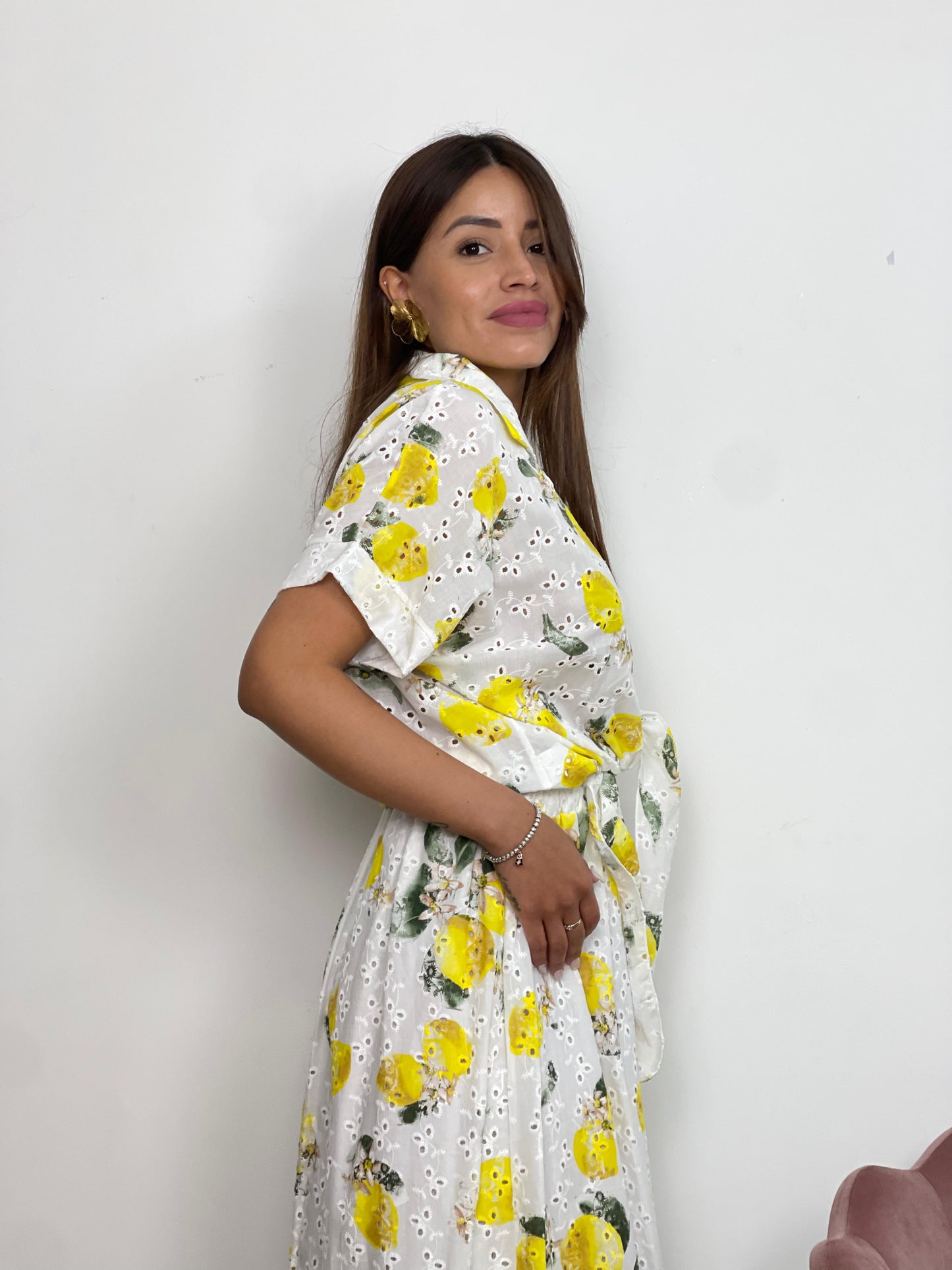 Camicia sangallo limone