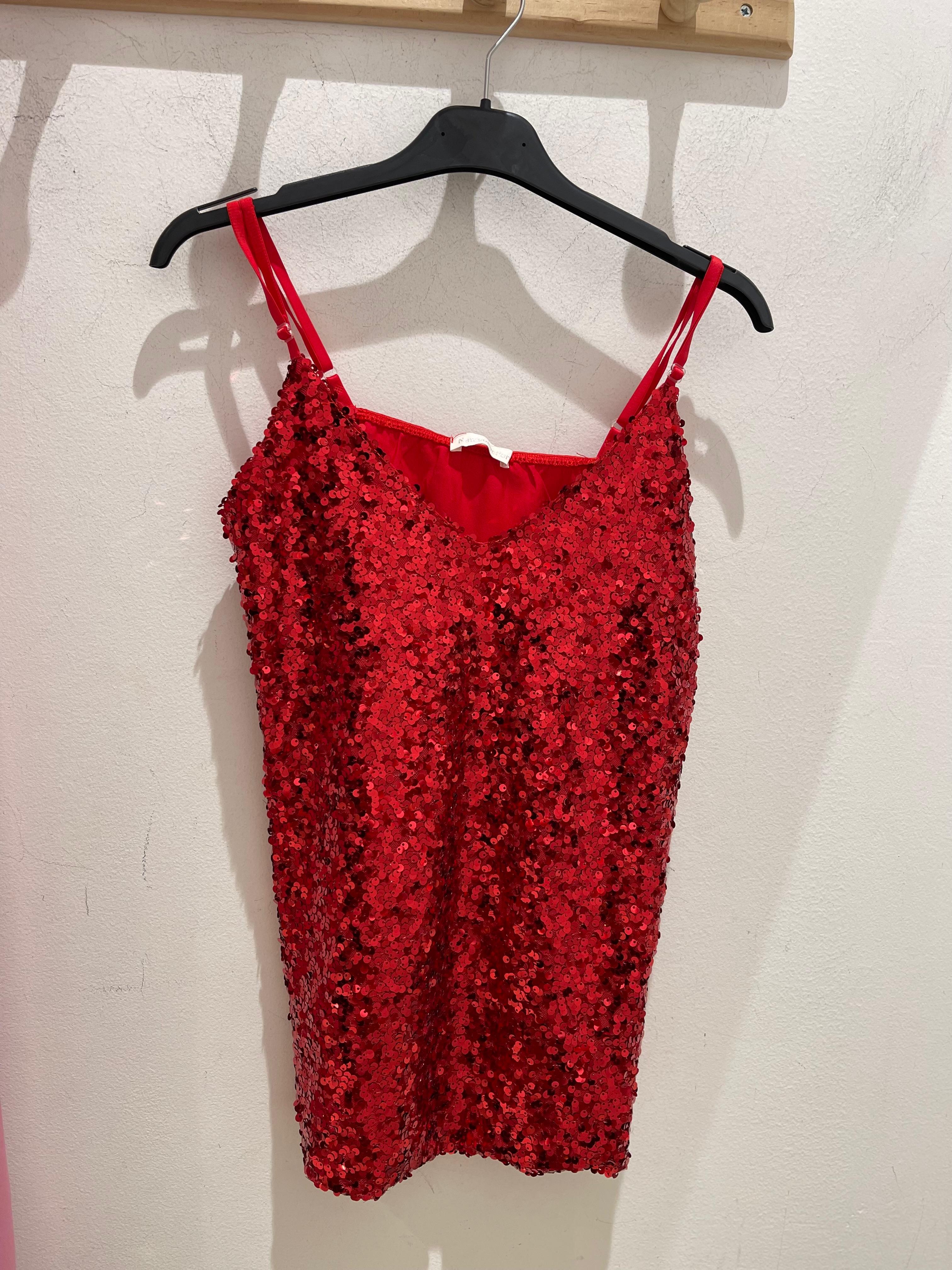 Canotta in paillettes