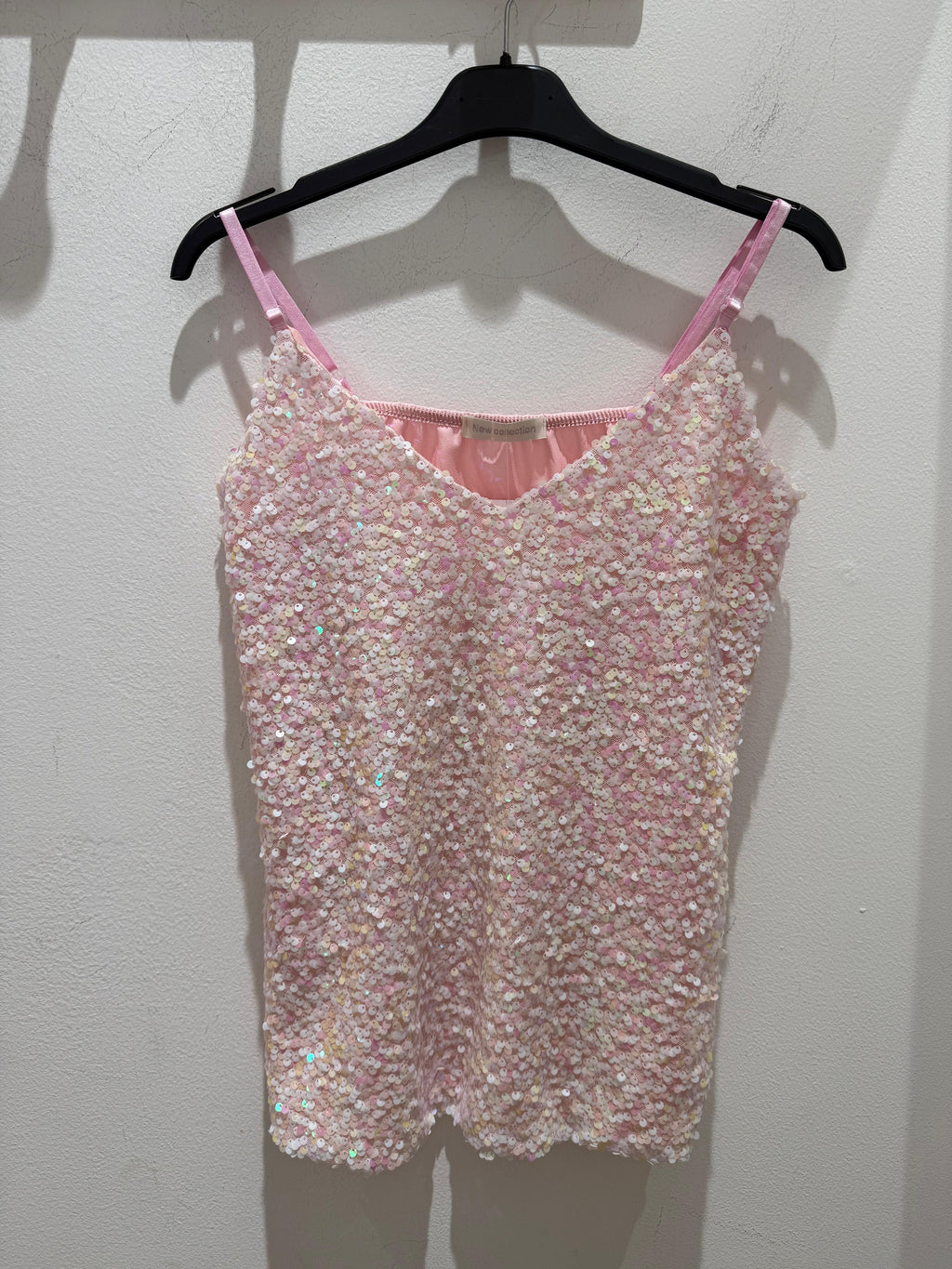 Canotta in paillettes