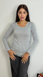 Maglia basic con pizzo