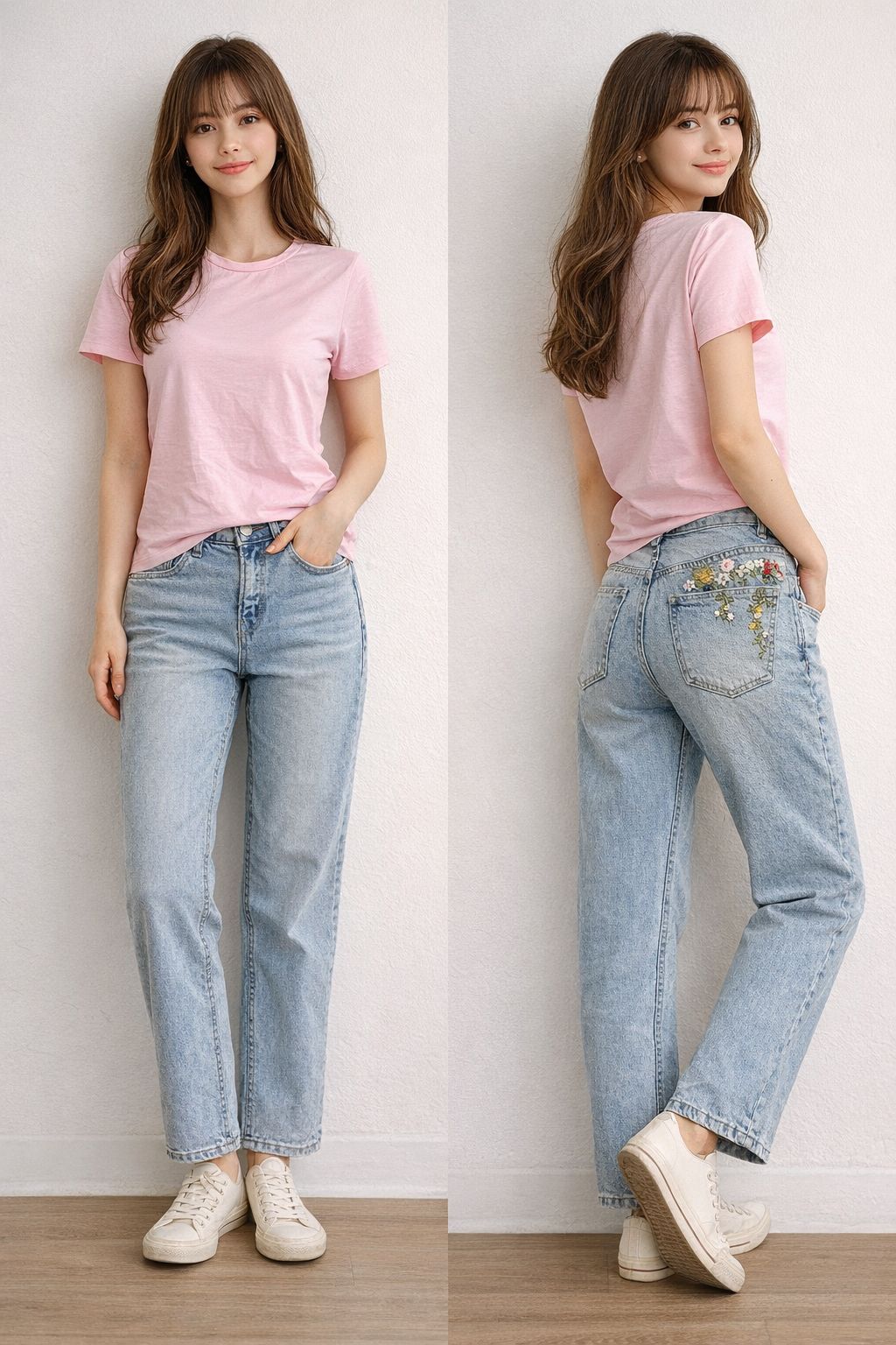 Jeans Palazzo con Back Design