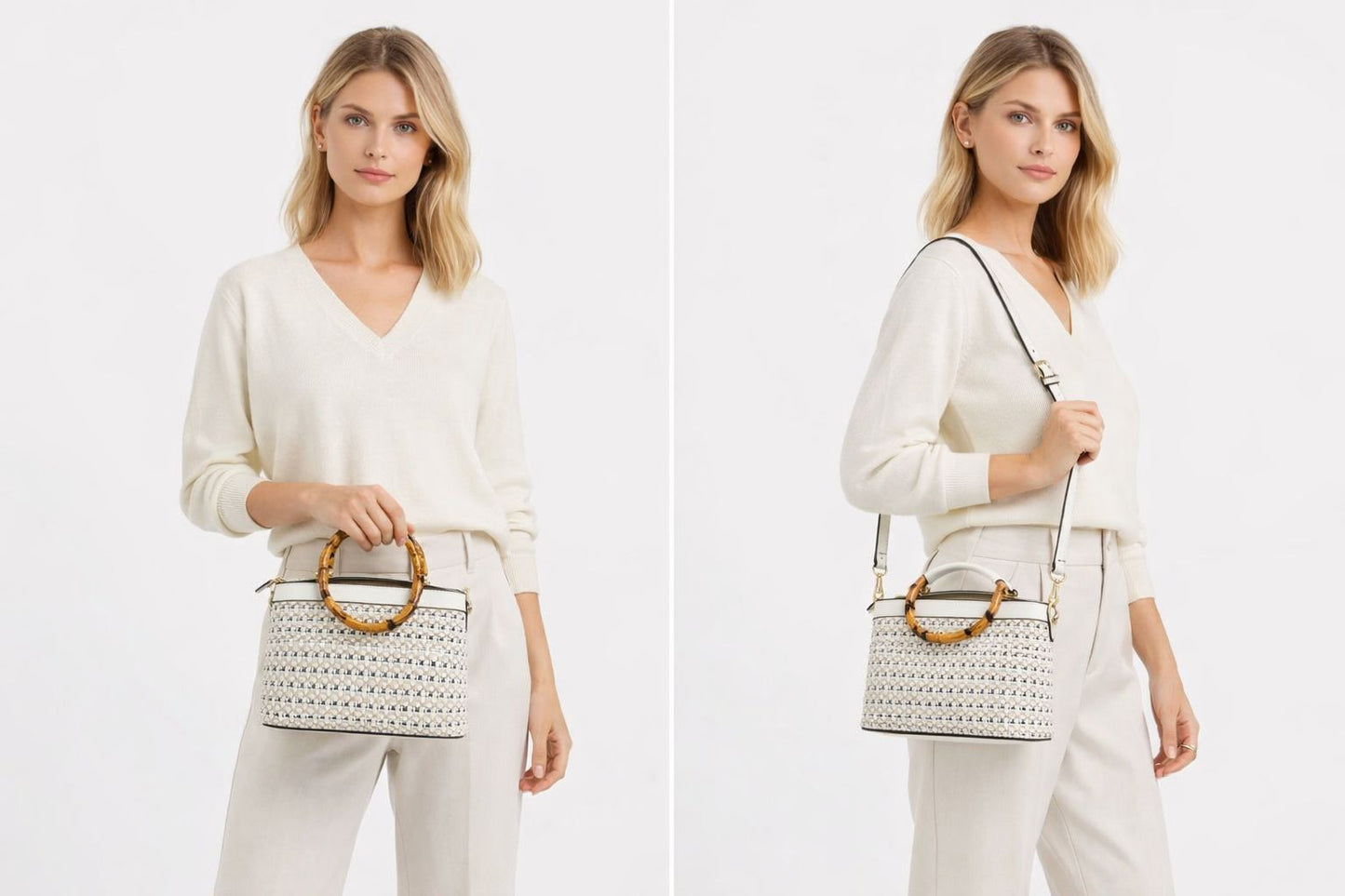 Borsa Isabel con Manico Bambù