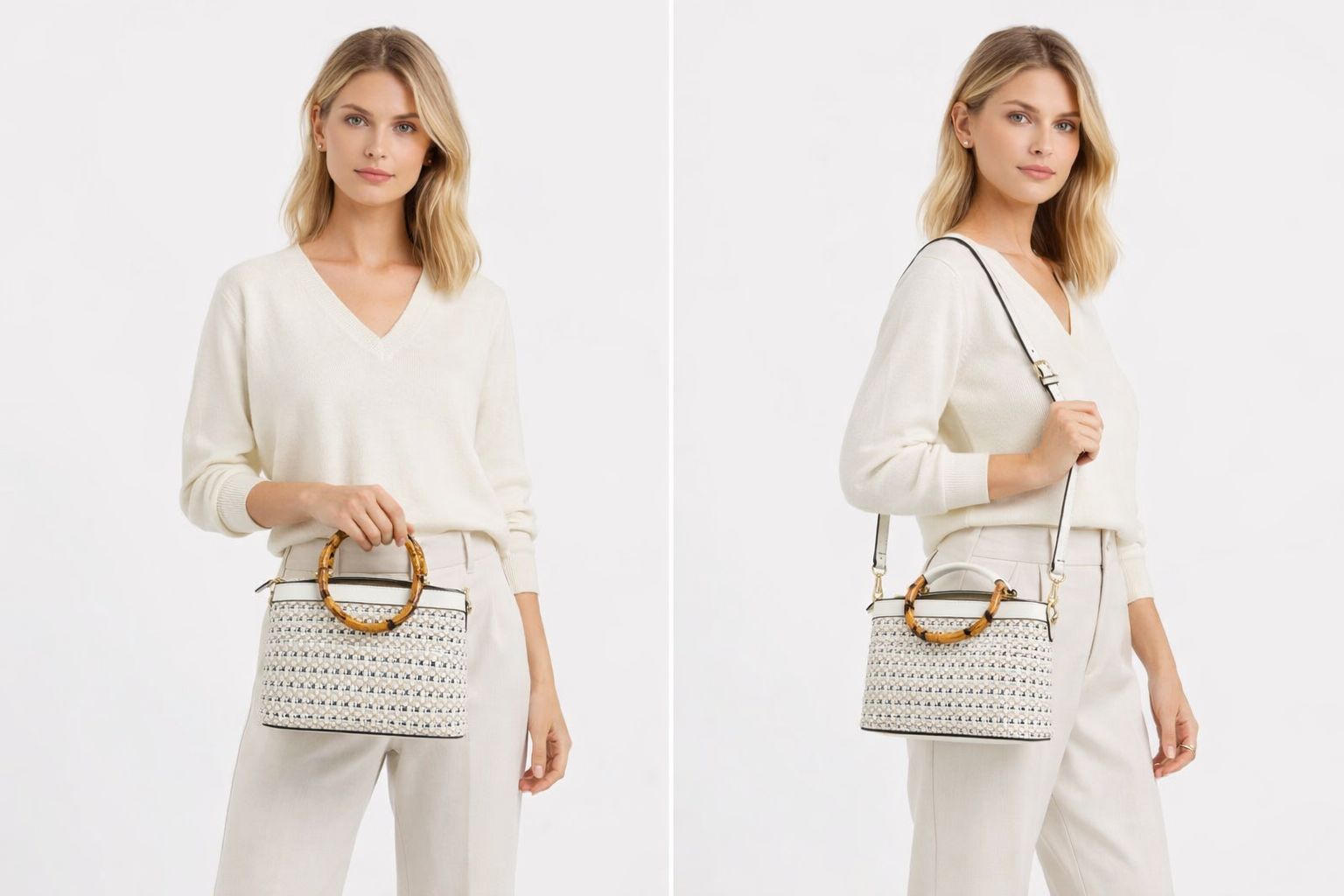 Borsa Isabel con Manico Bambù