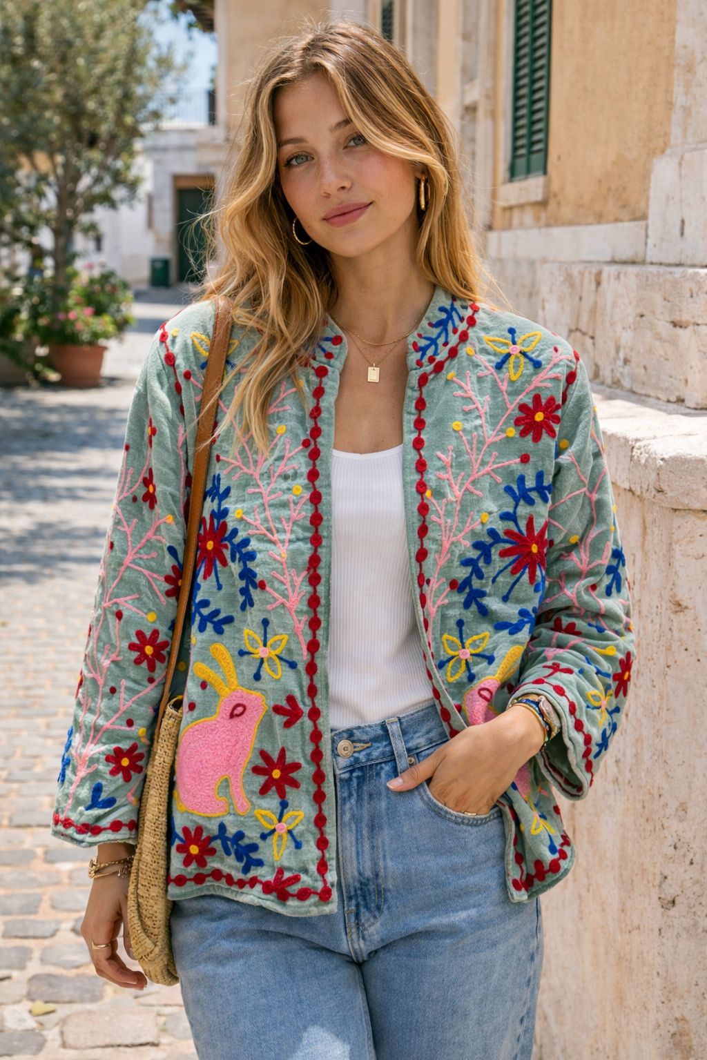 Giacca Etnica Ricamata