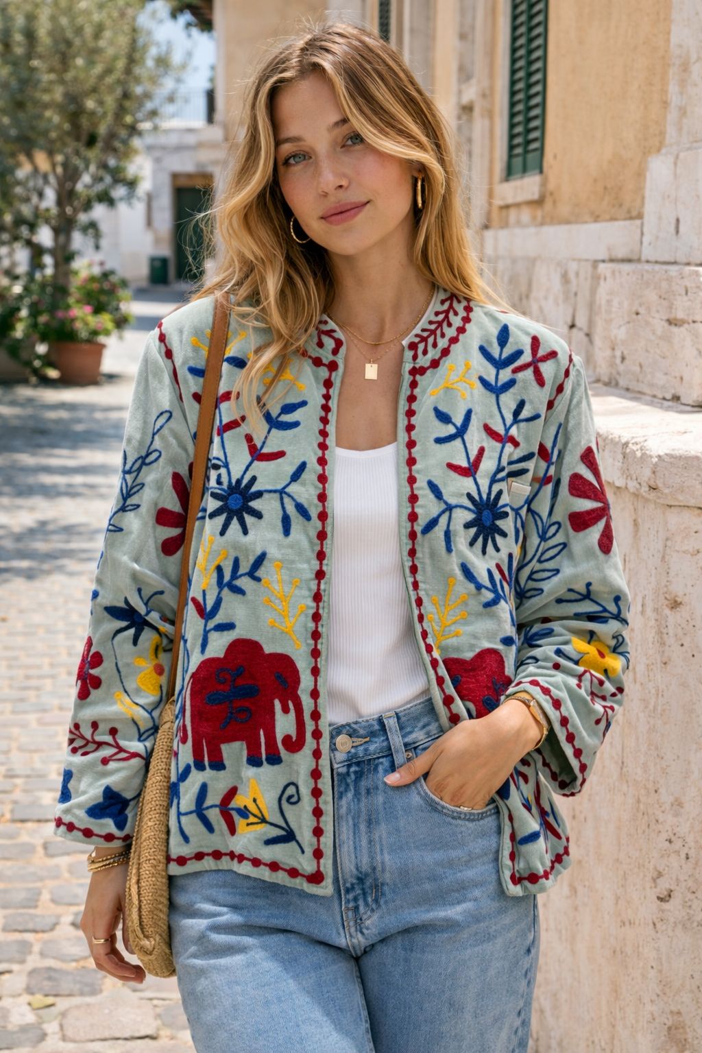 Giacca Etnica Ricamata