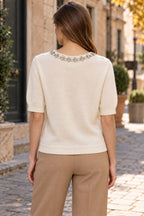 Cardigan Mezza Maniche con Strass