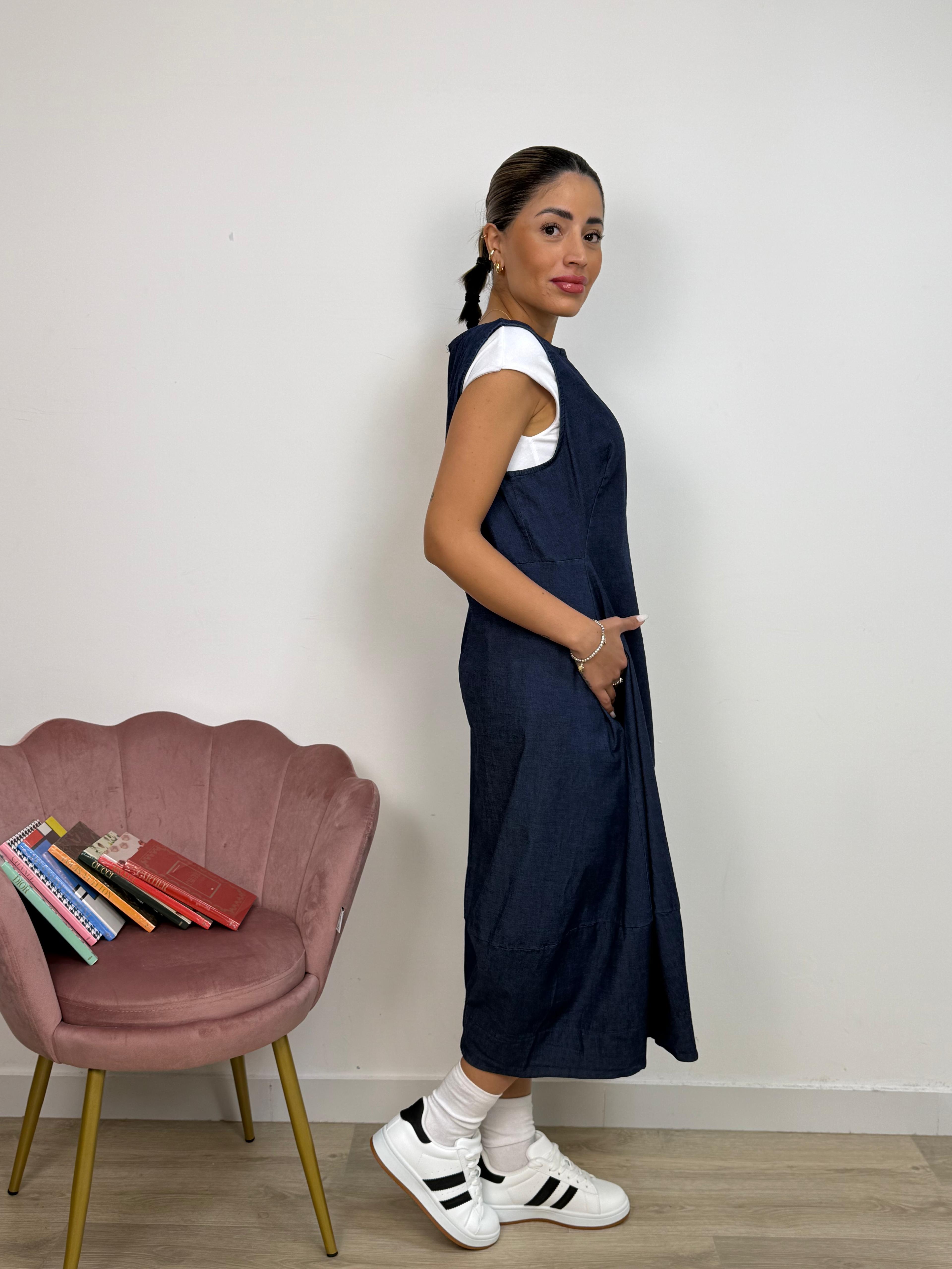 Abito Denim Smanicato