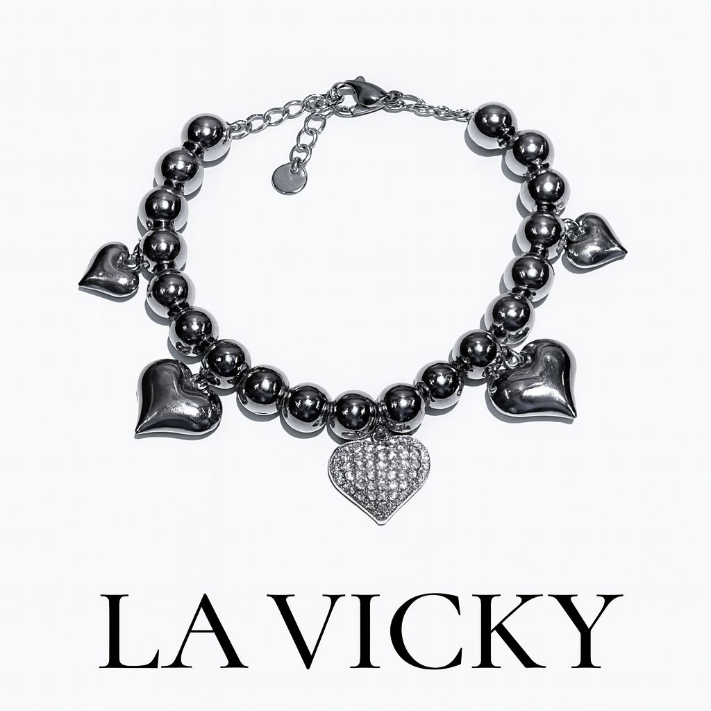 Braccialetto Big Heart Brillantinato