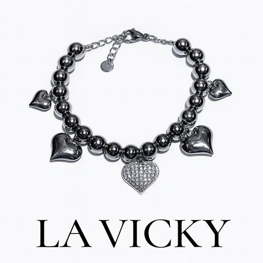 Braccialetto Big Heart Brillantinato