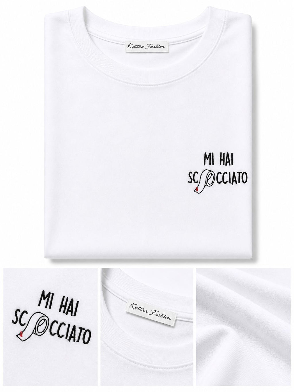 T-Shirt With Writes Ricamata