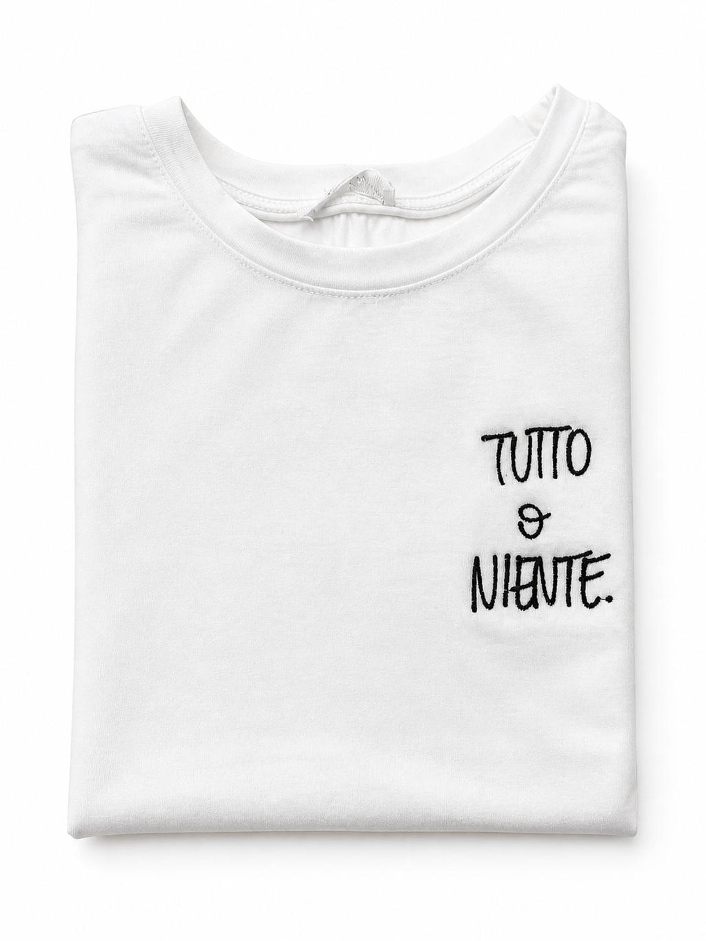 Maglietta Classic con le Scritte Ricamati