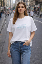 T-Shirt Over with Writes Ricamato