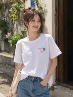 T-Shirt Over with Writes Ricamato 1.0