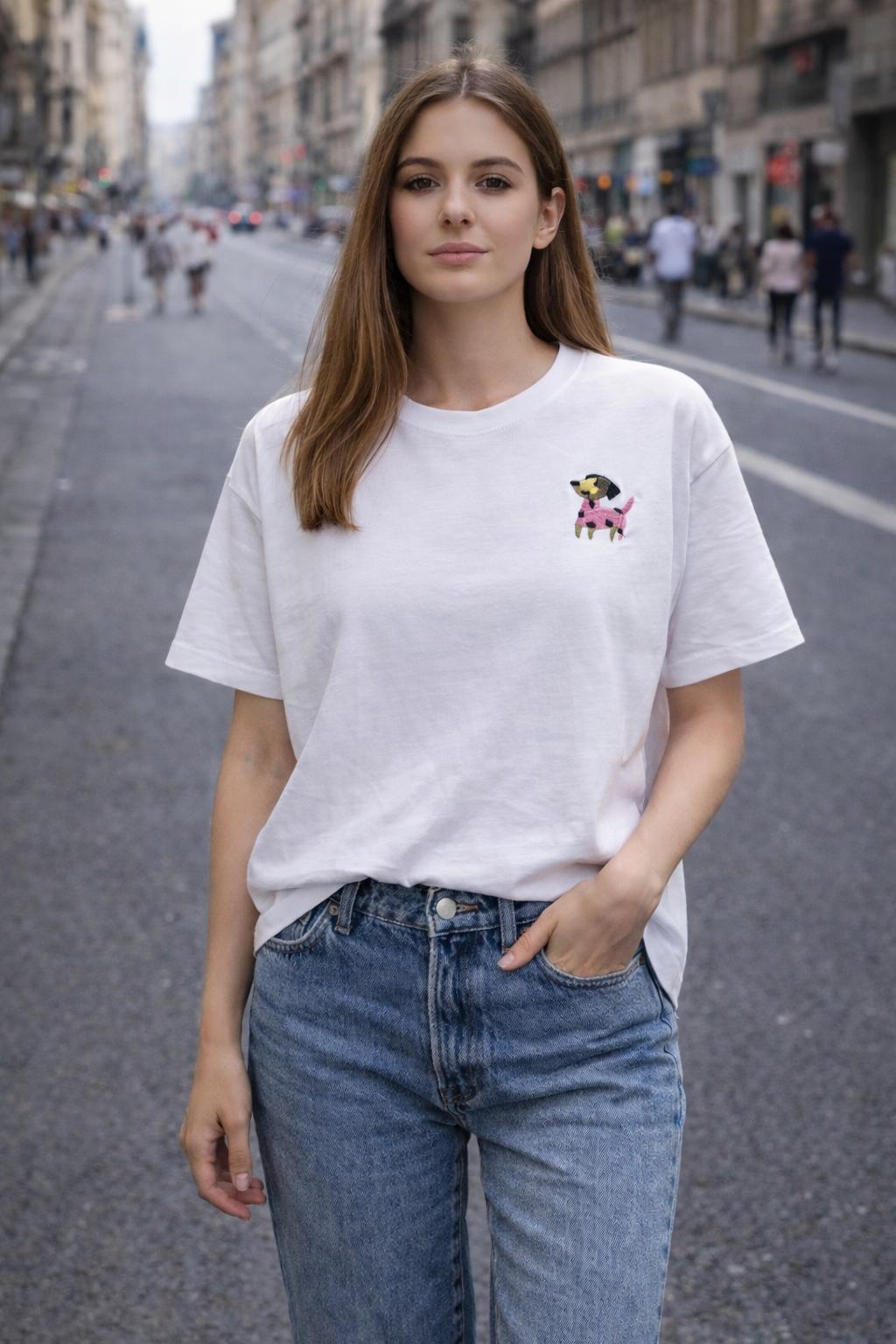 T-Shirt Over with Writes Ricamato 2.0