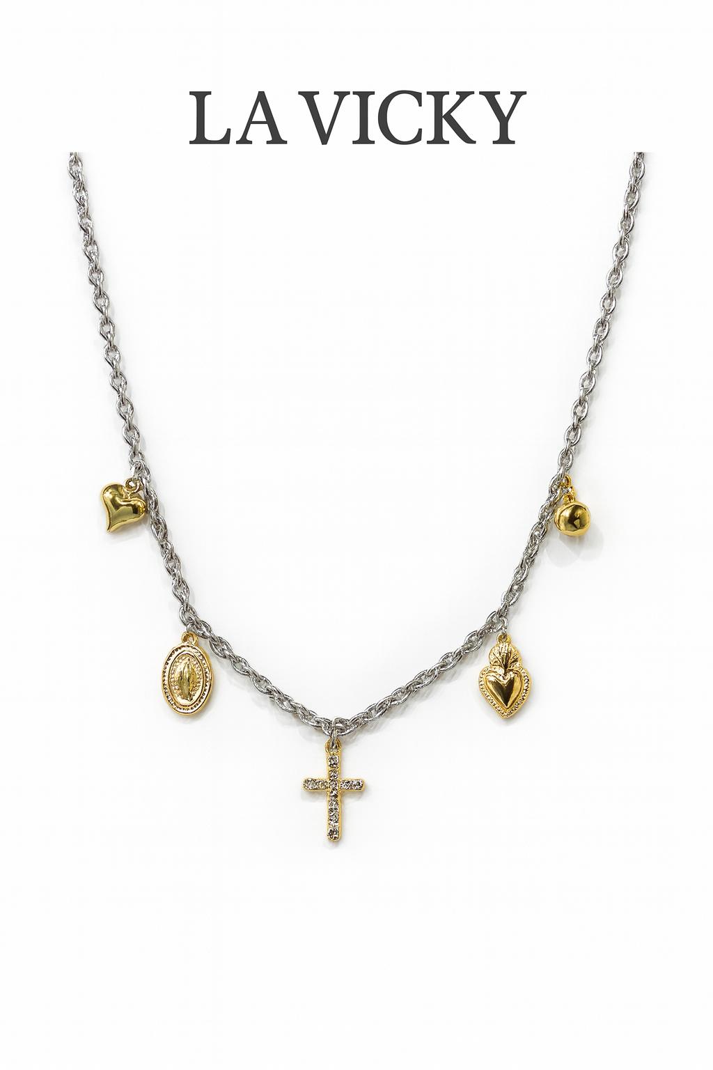 Collana Cross con Cuore