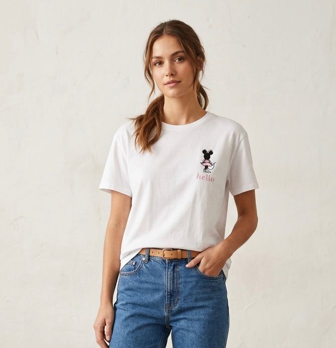 T-Shirt Over with Writes Ricamato