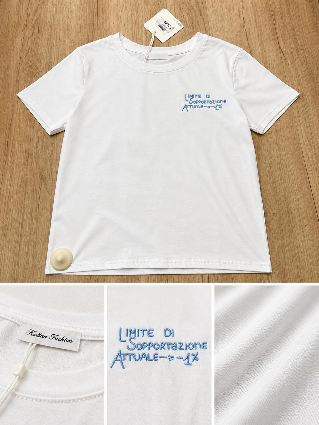 T-Shirt con Writes Ricamata 5.0