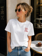 T-Shirt With Writes Ricamata