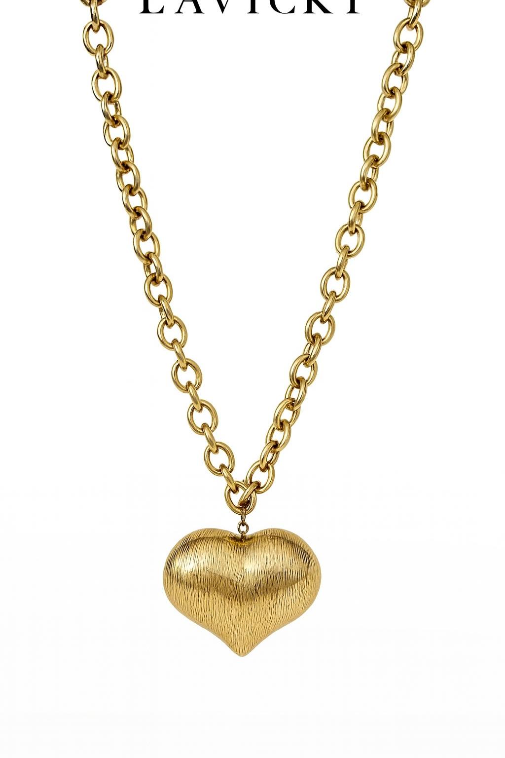 Collana Big Heart con Lines