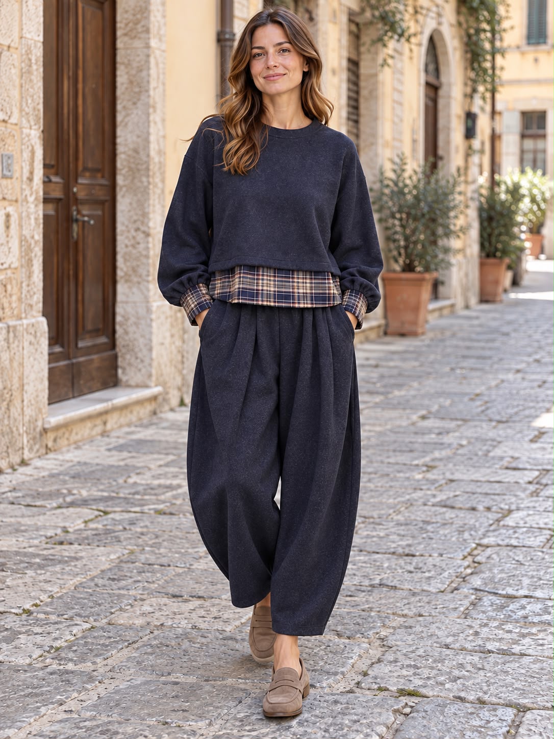 Pantalone Balloon Felpato