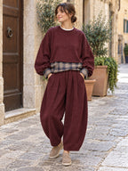 Pantalone Balloon Felpato