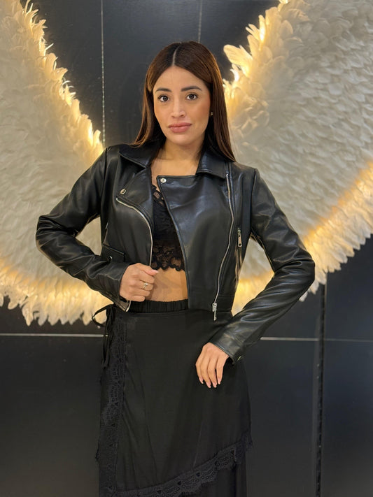 Giacca Pelle Design Short