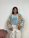 Cardigan a Uncinetto Rainbow