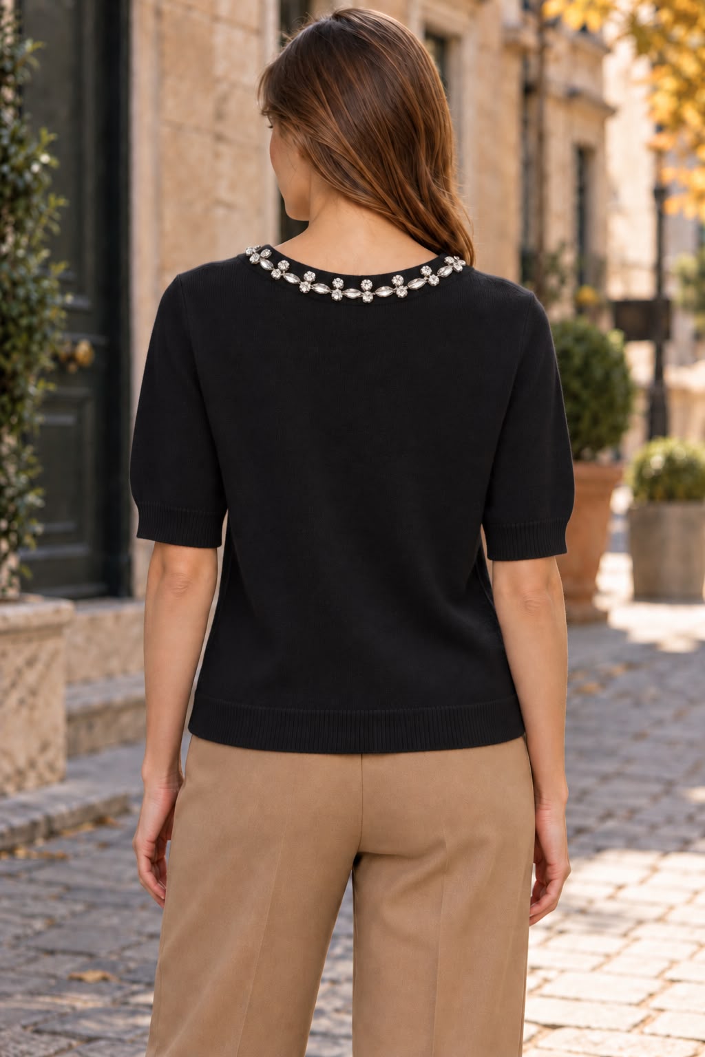 Cardigan Mezza Maniche con Strass