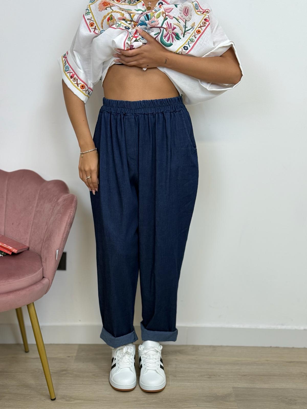 Pantalone Denim Estivo Elasticizzato