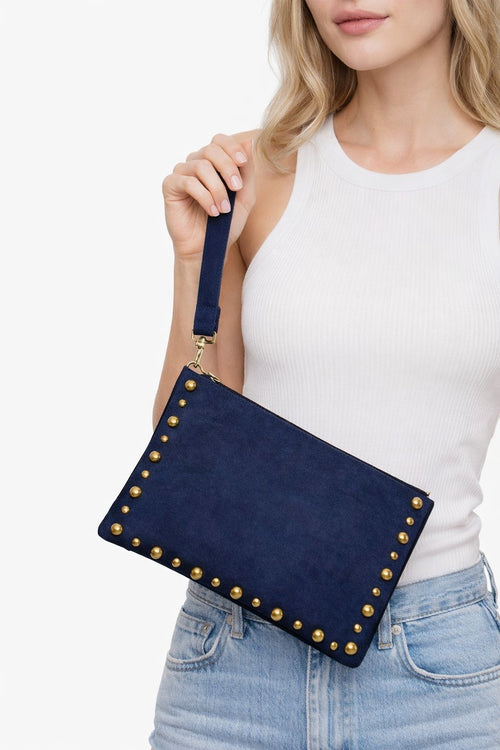 Borsa Scamosciata con le Borchie