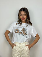 T-Shirt Over con Design e Strass