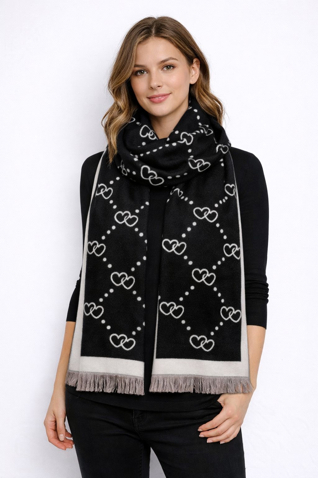 Sciarpa Heart Intrecciato