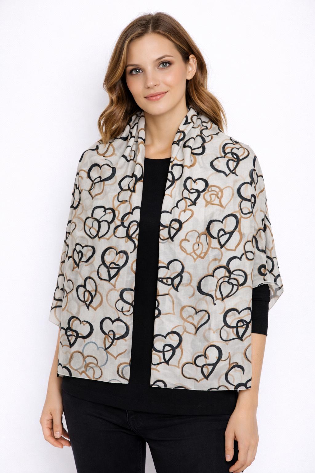 Sciarpa Big Hearts Multicolor