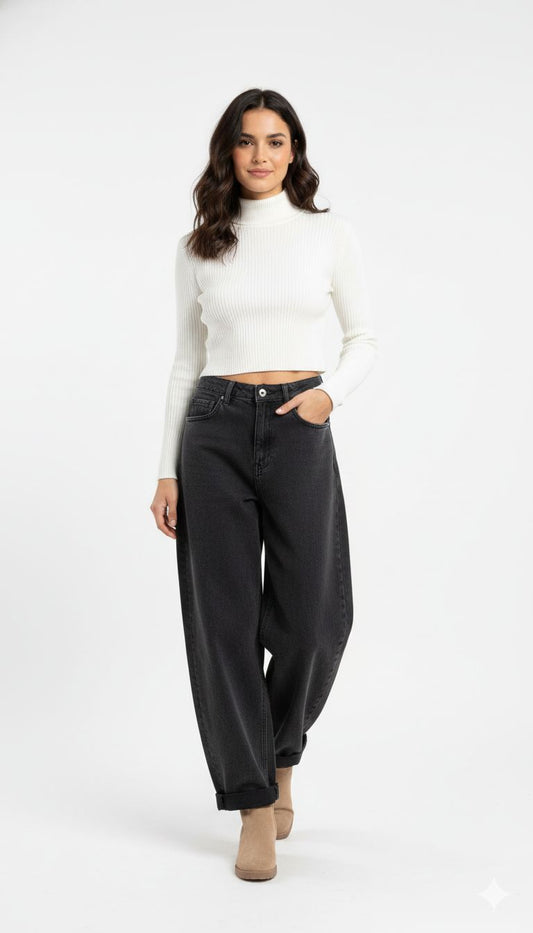 Maglia Crop Dolcevita