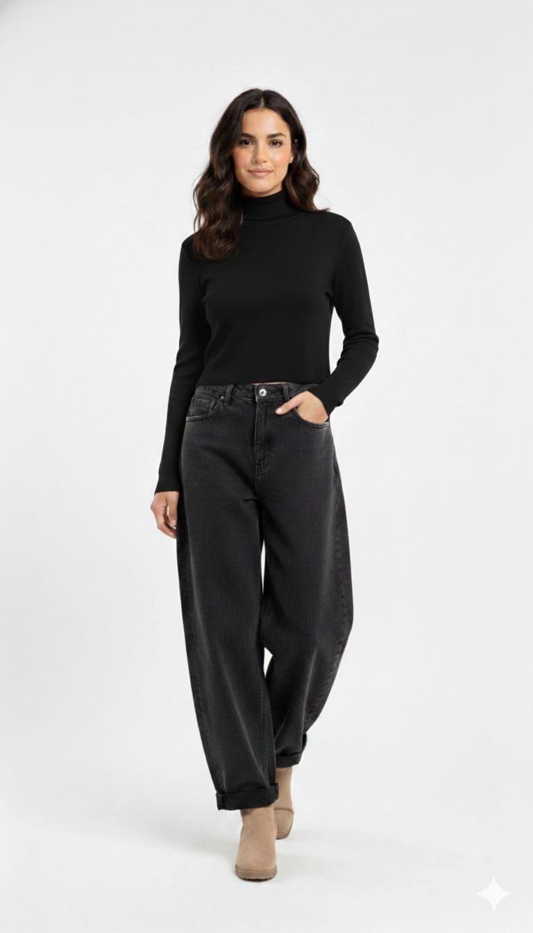 Maglia Crop Dolcevita