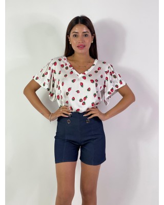 Maglia scollo V fruit