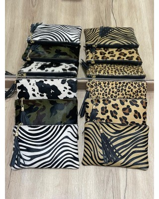 Pochette animal vera pelle